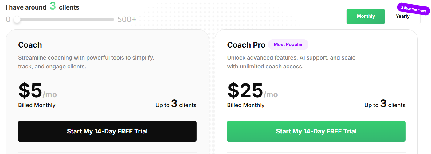Coach catalyst Pricing