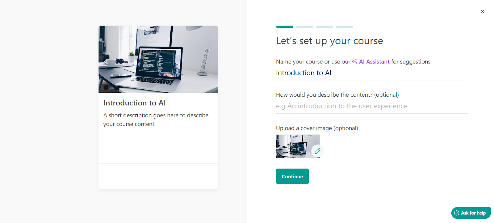 Create course
