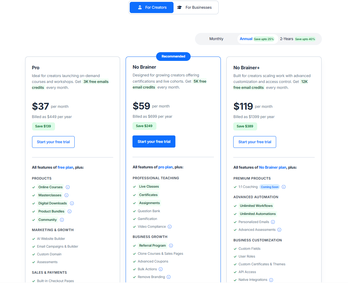 FreshLearn Pricing