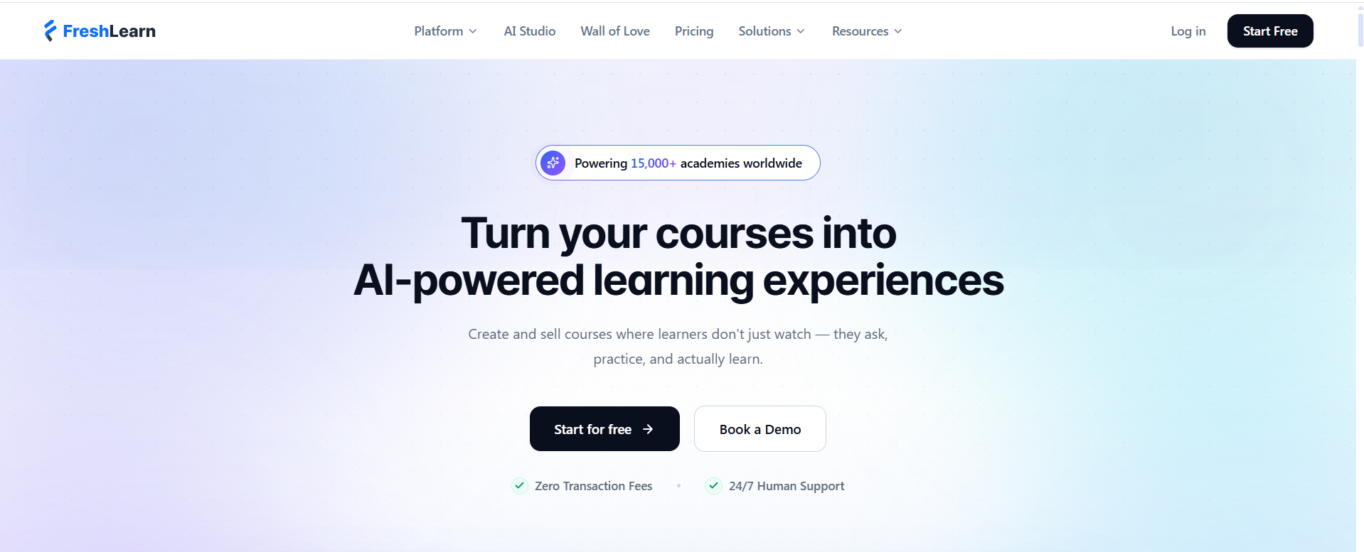FreshLearn platform