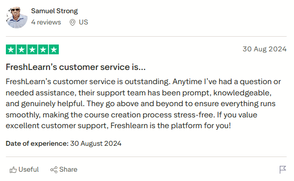 FreshLearn Testimonial