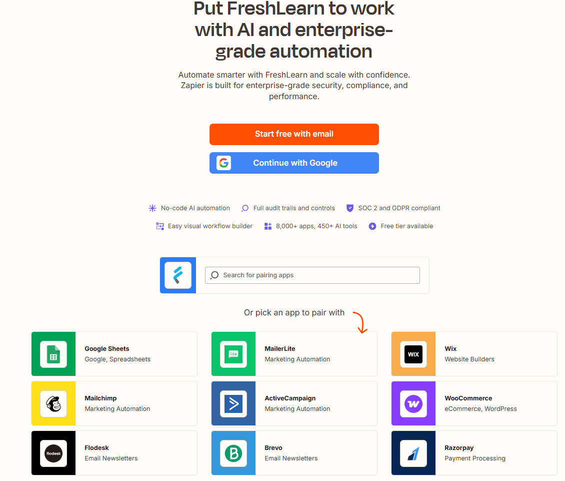 FreshLearn Itegration Feature