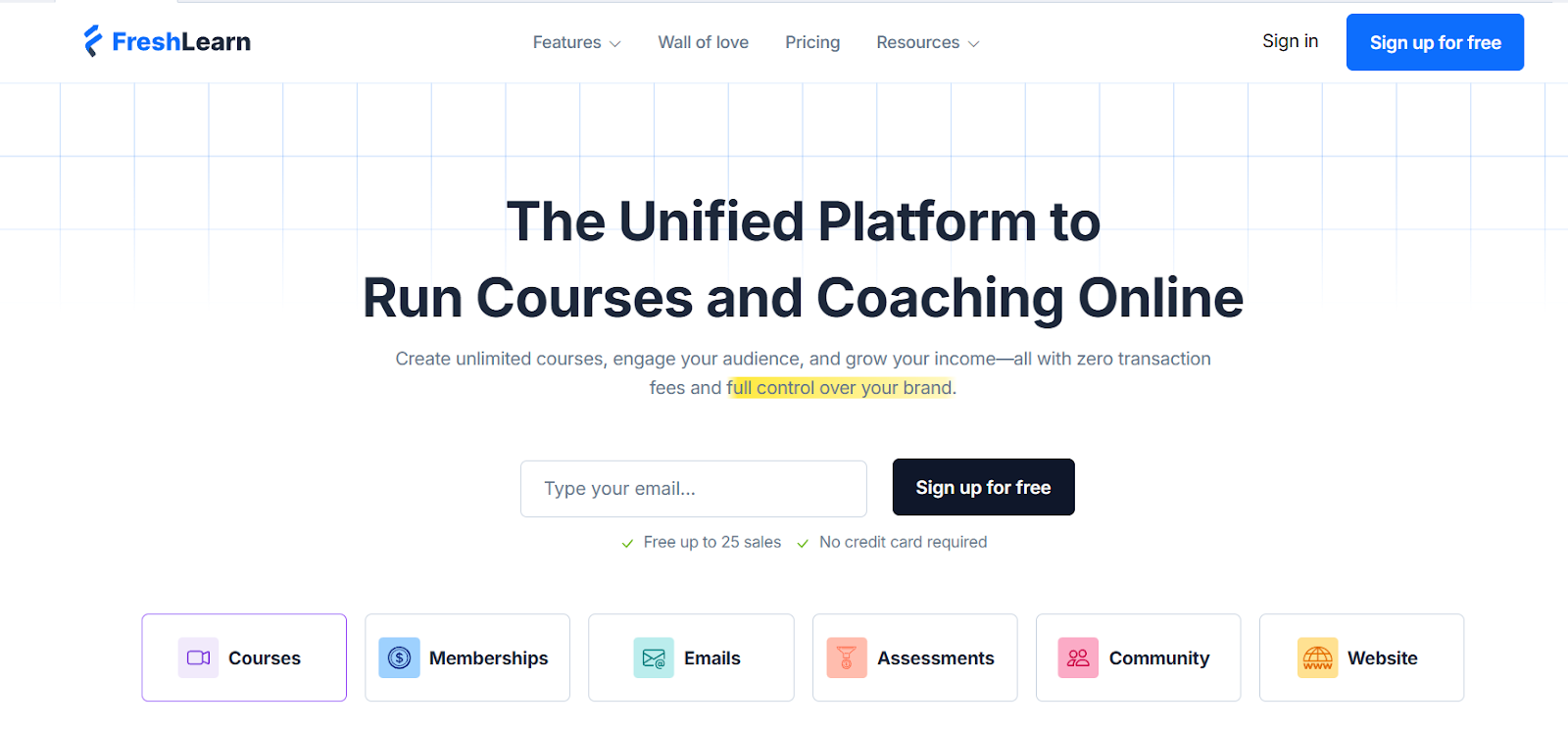 All in one course creation platform