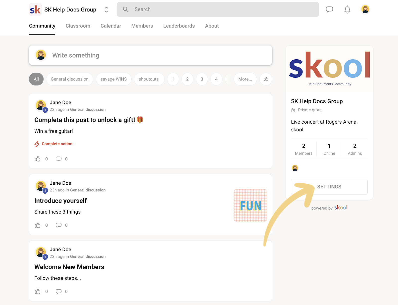 Skool Help Desk group