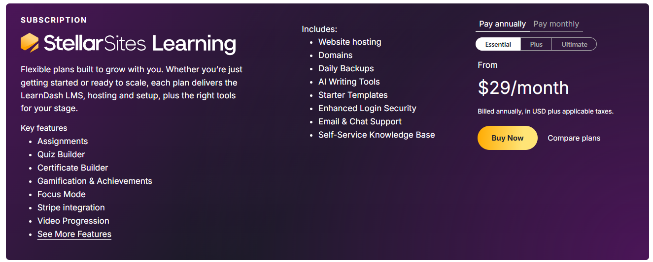 Stellar site Learning